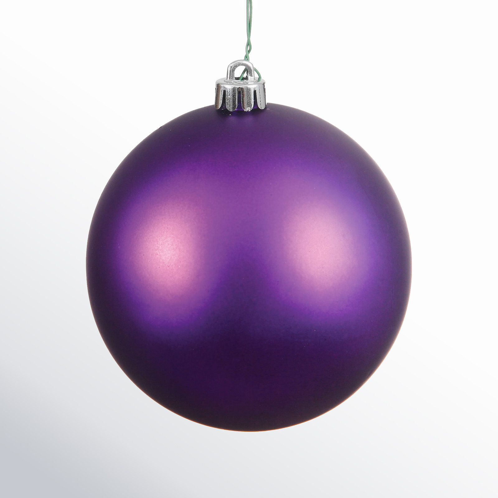 Holiday Décor Ball Ornament, 3" H x 3" W x 3" D, Plum