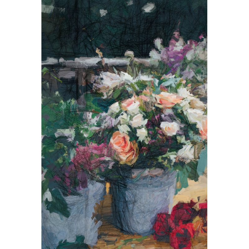 Flower Pots - Wrapped Canvas Print, 76cm H x 51cm W x 3.8cm D