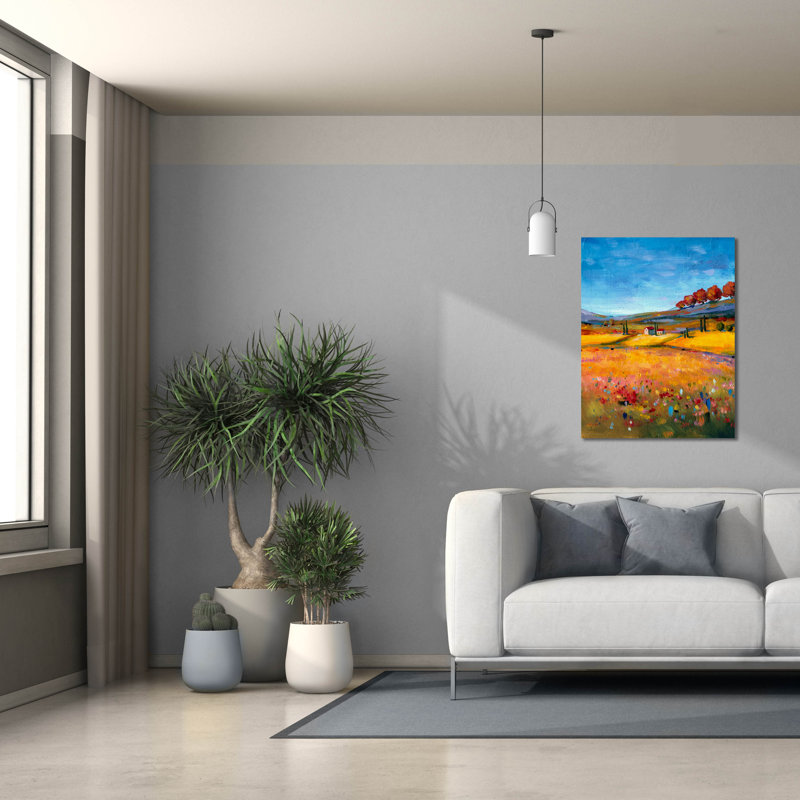 «Red Landscape Barrel Studio» par Svetlana Aleynikova, H 34 po x l 26 po