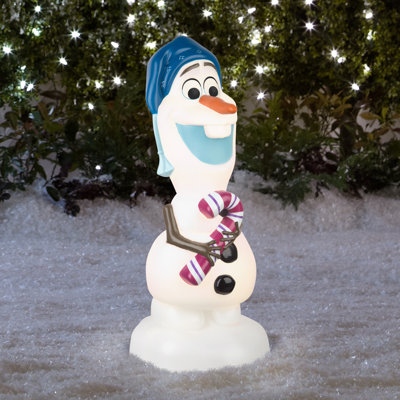 Décoration d'extérieur en forme de moule à lumière lumineuse-Olaf-SM-Disney