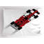 Ensemble de 2 taies décoratives sur Speedway Ambesonne Cars 30 po x 20 po rouge noir gris pâle