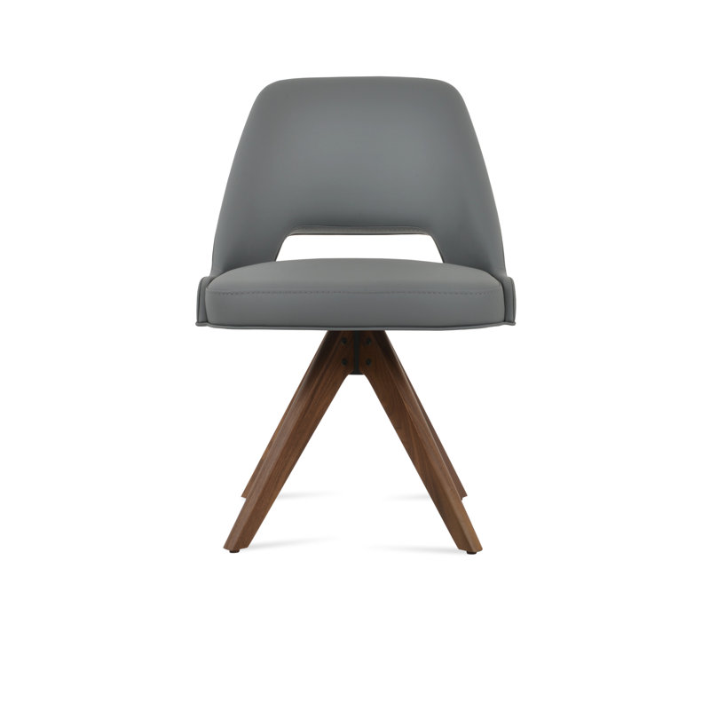 Chaise pivotante Marash Pyramid, Noyer américain, Light Grey