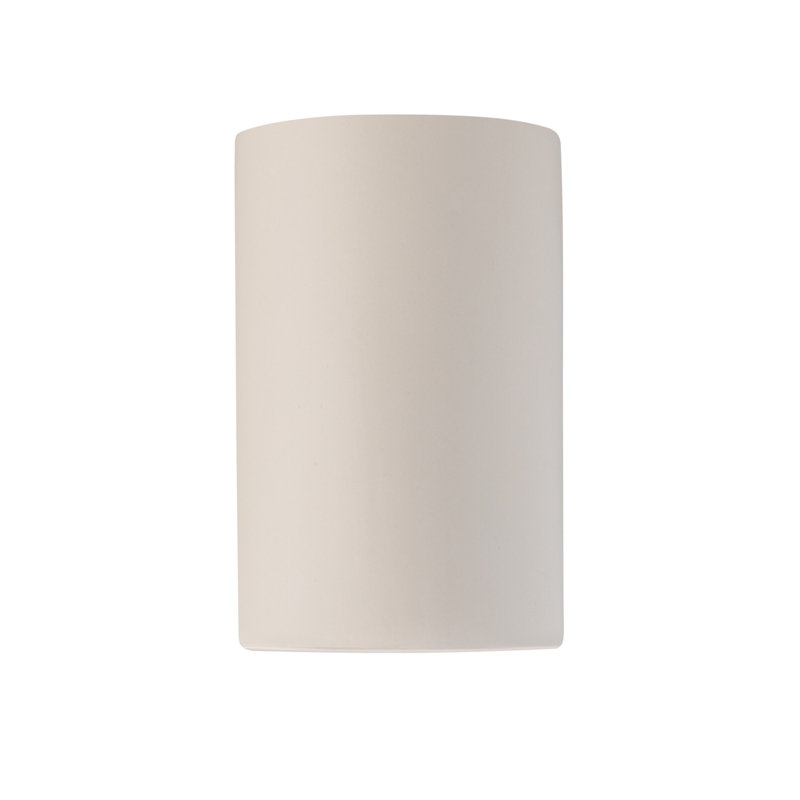 Applique murale 1 lumière Pacursa, H 9,5 po x l 5,75 po x P 4,5 po, Blanc cassé, Incandescente (non incluse)