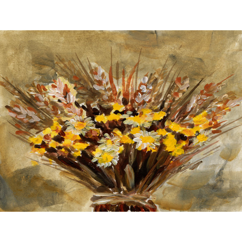 Crimson & Yellow Ochre Offering II by Melissa Wang - Wrapped Canvas Print, 61 cm H x 91 cm W