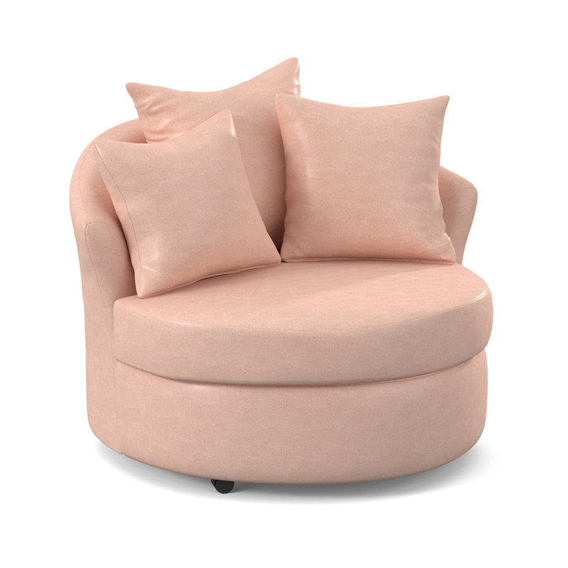Fauteuil demi-tonneau Alsup, Rosé Stallion