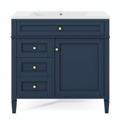 Ensemble de meuble-lavabo simple 36 po avec plateau en résine Eassa