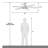 Vaczon 60" Modern Smart Large Ceiling Fan with Dimmable 3CCT LED Lights, 6-Speed Reversible DC Motor, Timer, Remote, and App Control-1673542287