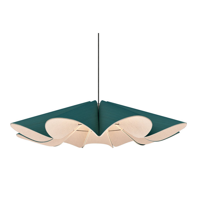 Luminaire suspendu Delfina, Pétrole clair