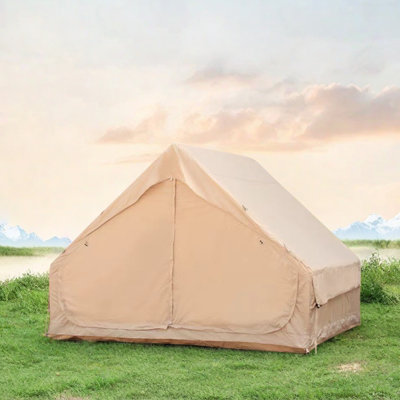 Inflatable Tent With Pump,Glamping Tents For 4-6 Person, Easy Setup 4 Season Waterproof Outdoor Tent,Waterproof Luxury Tent With 12 Mesh Window