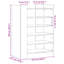 Shoe Cabinet 74.5X37.5X100 Cm Engineered Wood-673456750