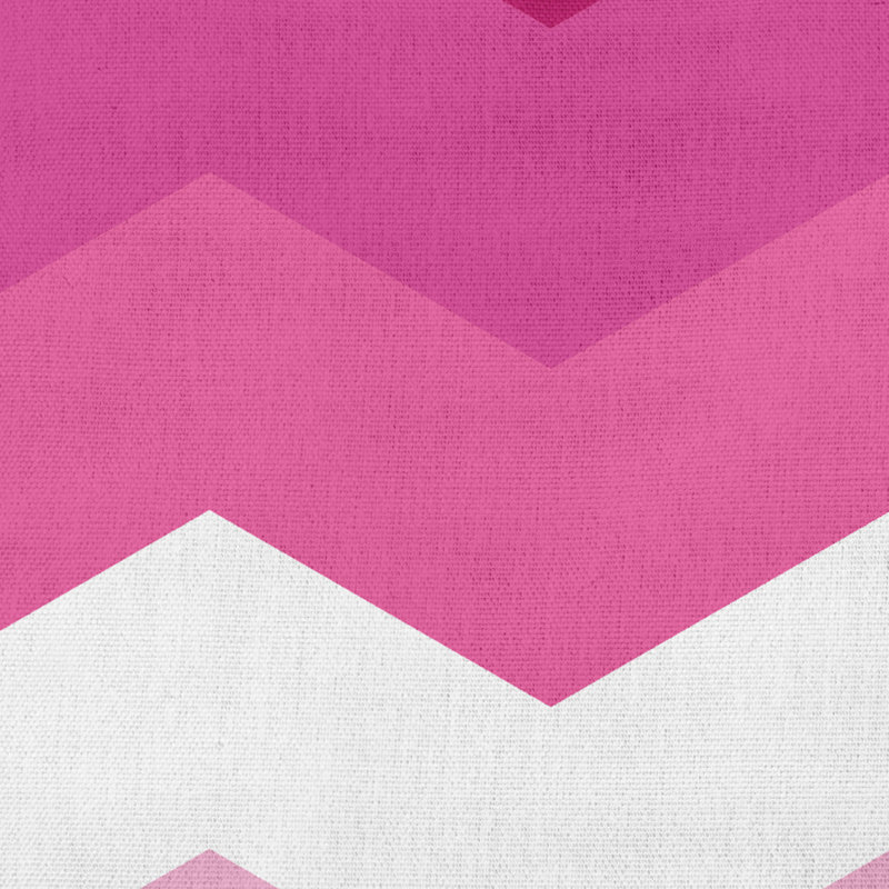 Coussin décoratif à chevrons, H 20 po x l 20 po, Rose