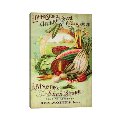 «Antique Seed Packets VII», reproduction d'art sur toile tendue