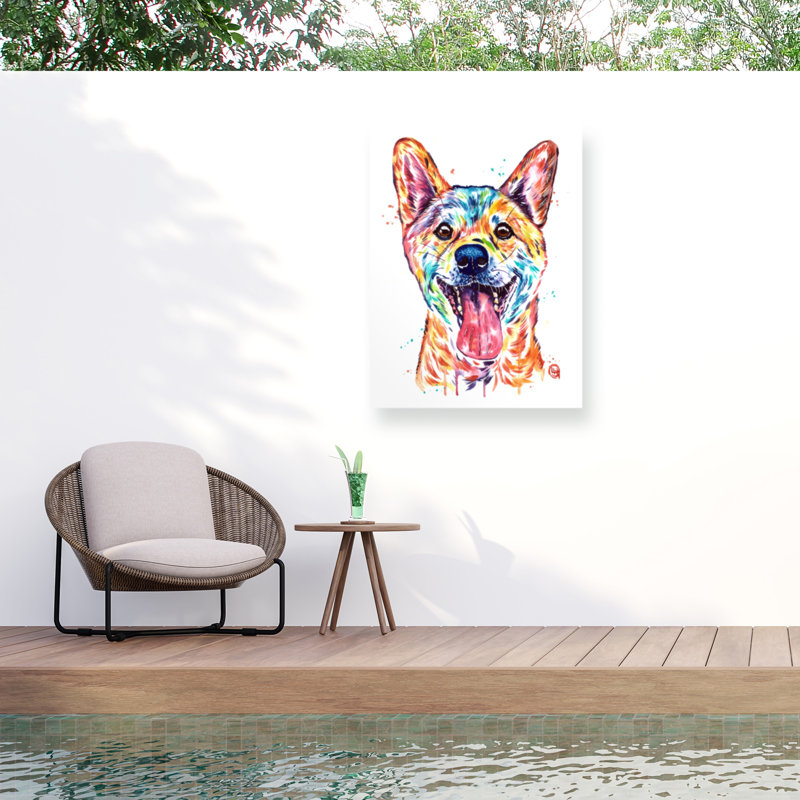 Toile d'extérieur Lisa Whitehouse Shiba Inu, H 14 po x l 19 po