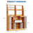 Farmhouse Wooden Coffee Bar Cabinet, Buffet Sideboard Pantry with 4 Doors & Adjustable Shelves for Kitchen Dining Living Room