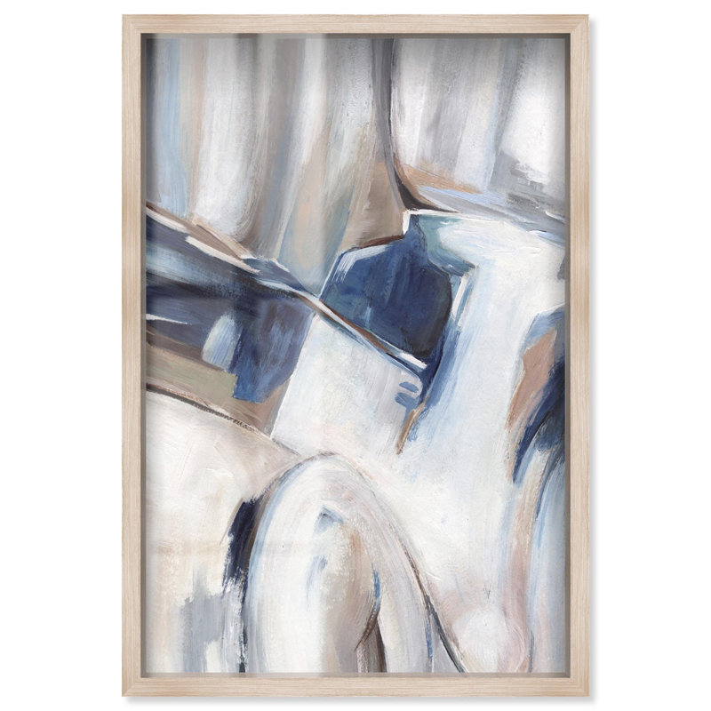 «Deep Influence Shadowbox Print Earthy» par Art Remedy, H 46 po x l 31 po, Crème, crème