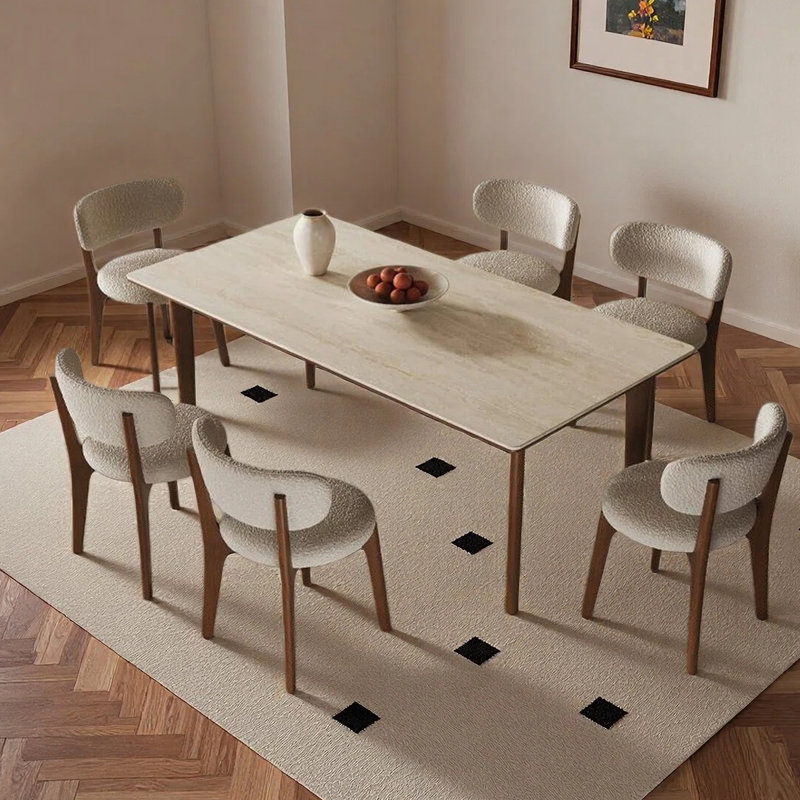 Table de salle à manger moderne et minimaliste, H 29,53 po x L 70,87 po x l 35,43 po