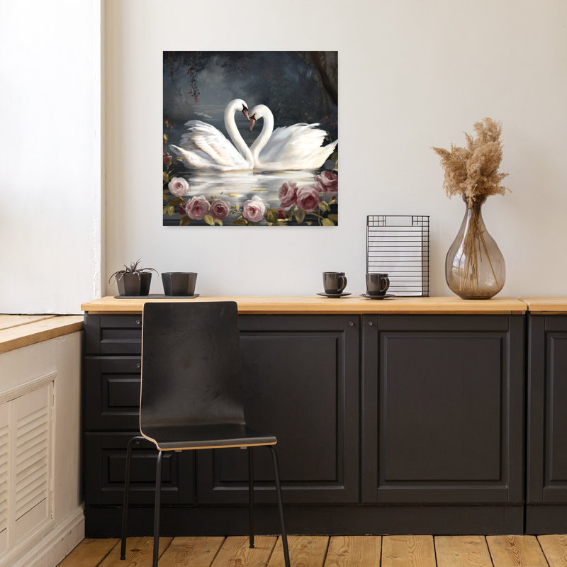 Art du paysage Swan Lake, H 18 po x l 18 po