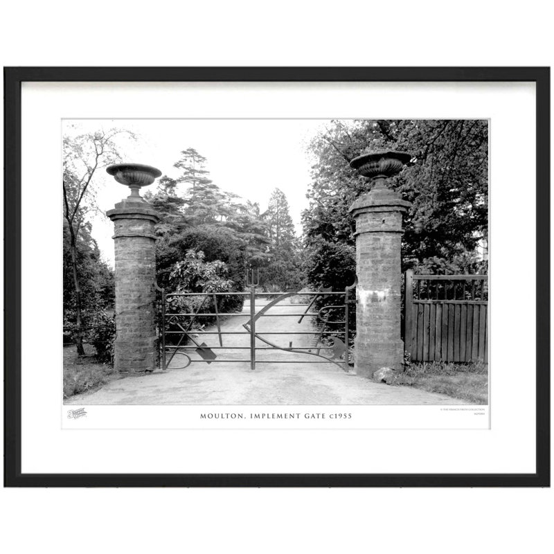 Moulton, Implement Gate C1955 by Francis Frith - Single Picture Frame Print, 60cm H x 80cm W x 2.3cm D