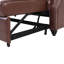Canapé-lit 70 po brun Chesterfield en similicuir brun-933540650