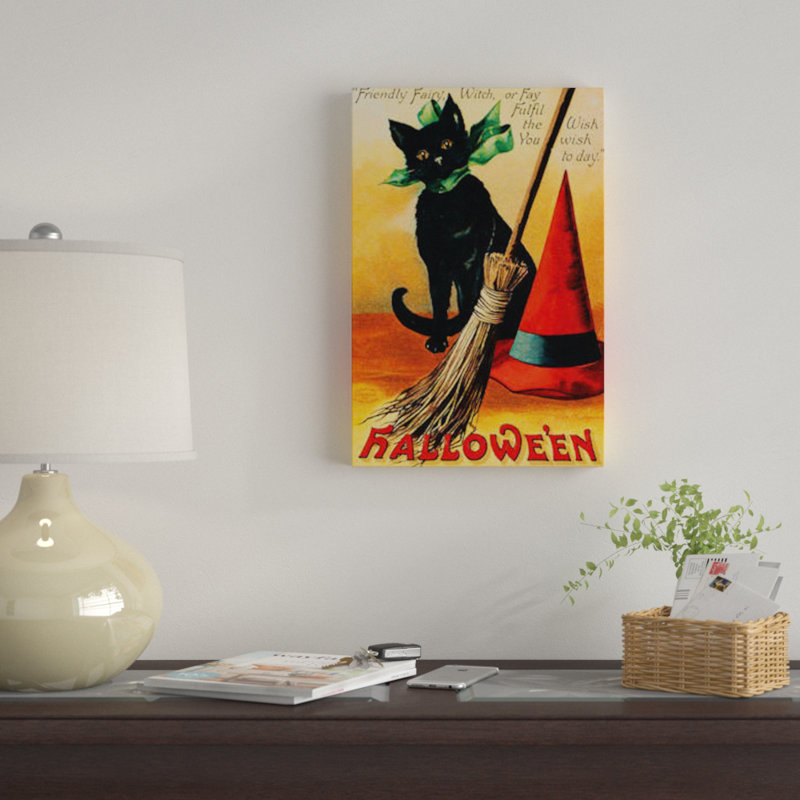 «Black Cat», impression sur toile, H 12 po x l 8 po x P 0,75 po, Toile tendue, Pas de tapis