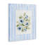 Fleurs avec toile à rayures bleues, design par Leah Noel Art-248823417