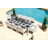 Milan 8 - Person Patio Dining Set Rectangular Table with Cushions Included
