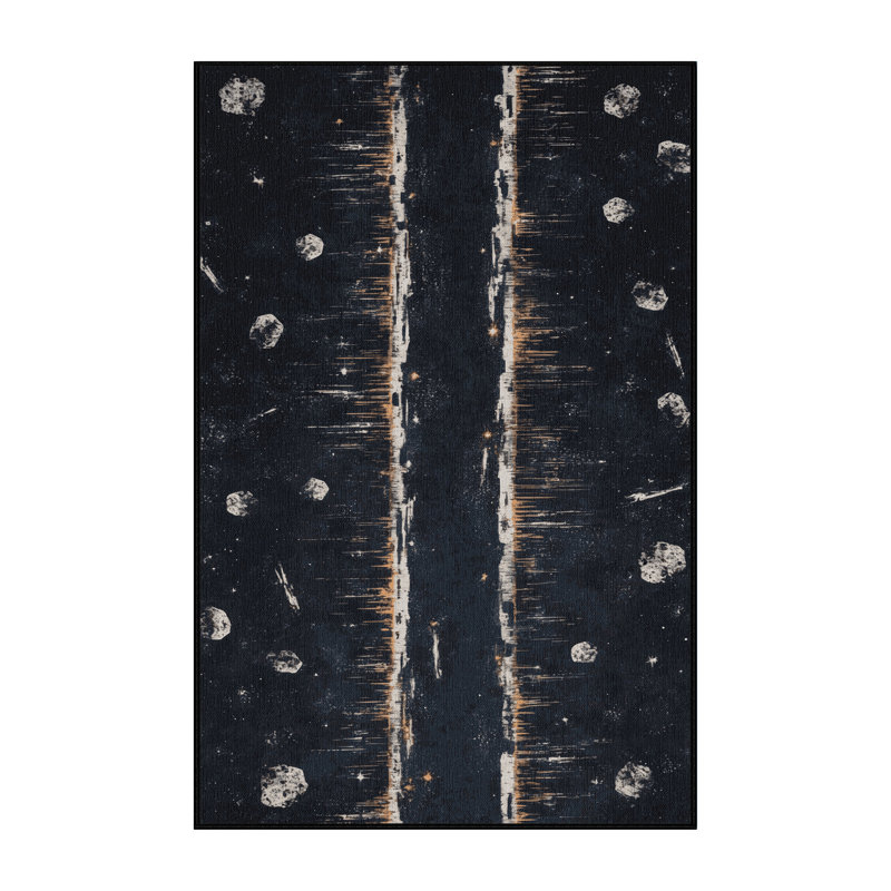Tapis gris lavable à la machine, Rectangle 6 pi x 9 pi