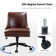 Positano Modern Faux Leather Tilting  Swivel Task Chair with Nailhead Trims