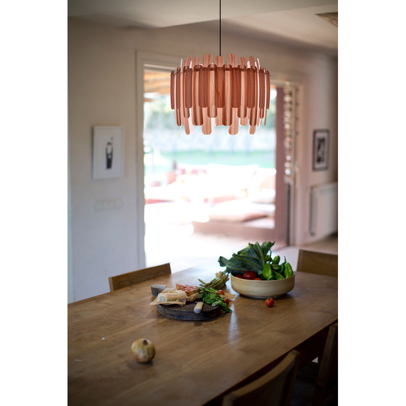 Maruja 1 - Light Pendant, Pale Rose, Matte Black, E26