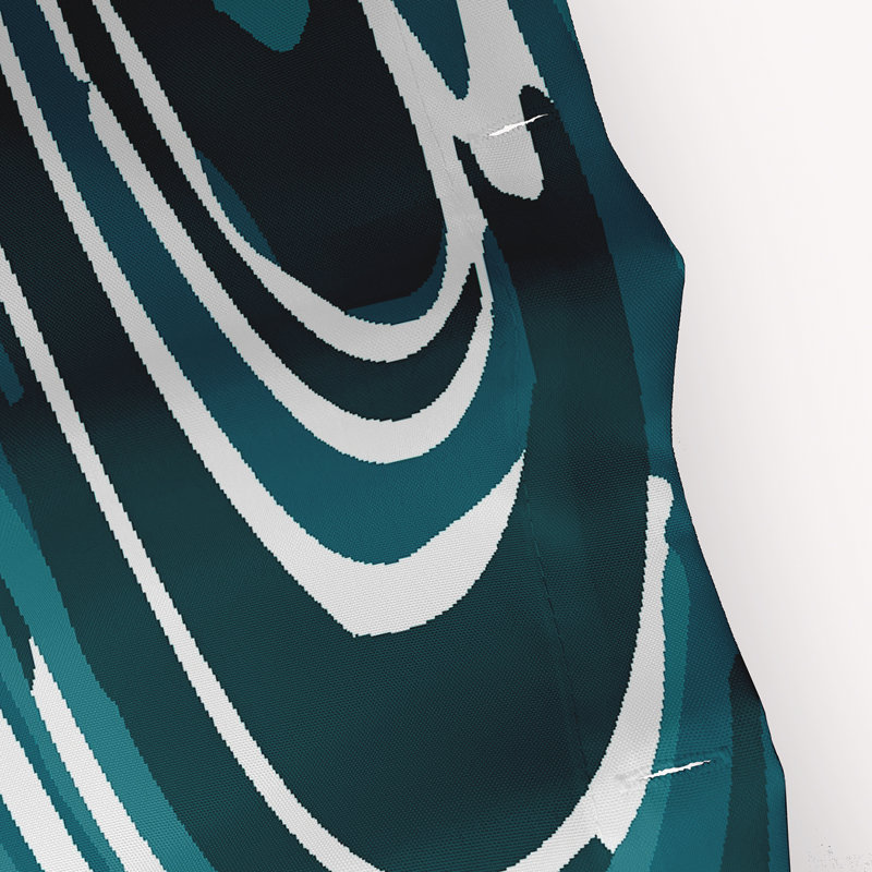 Hashir Floral Shower Curtain, Teal
