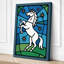 Rearing Horse in Stained Glass Geometric - Wrapped Canvas-1608051601-1608051620