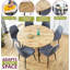 Antigua Round Metal Base Dining Table