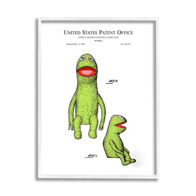 " Vintage Frog Puppet Patent " by Karl Hronek