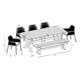 Zulu 39.5'' Rectangular 8 - Person Outdoor Dining Set