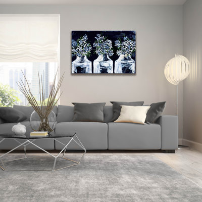 'Florals In Glass' by Yvette St. Amant Acrylic Glass Wall Art, 24" x 16"