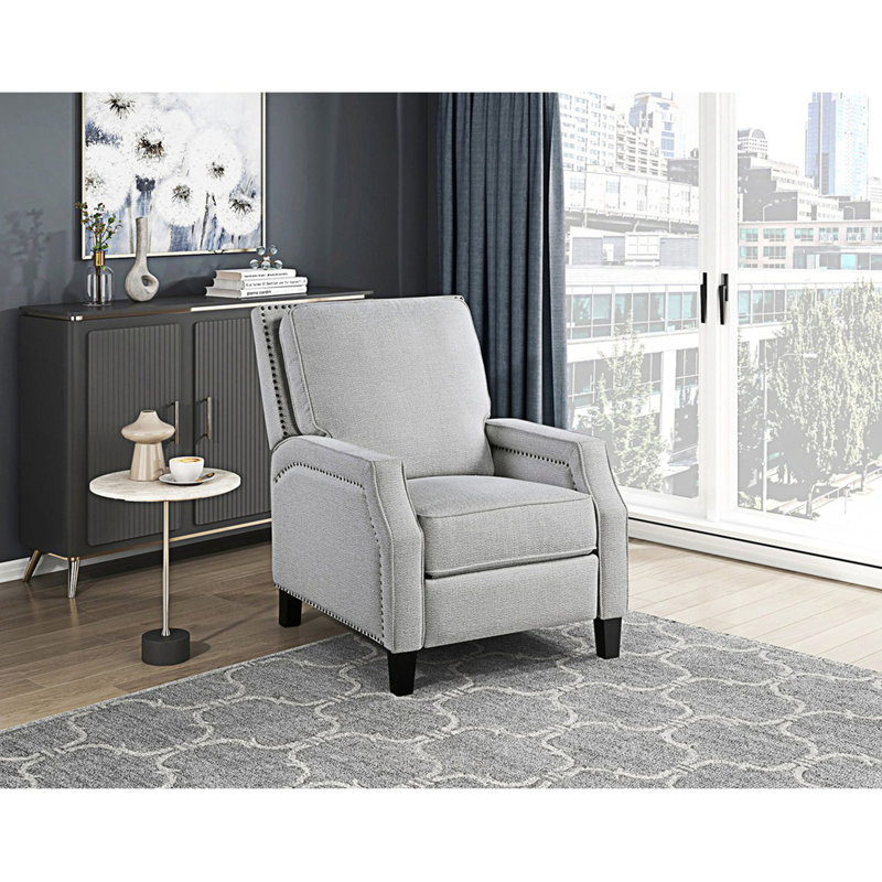 Transitional Style Push Back Reclining Chair