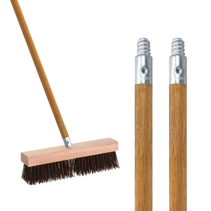 Manche à balai de remplacement en bois de 54 pouces avec embout en métal fileté et laqué pour le nettoyage des planchers Ilot Commercial Products (paquet de 2)