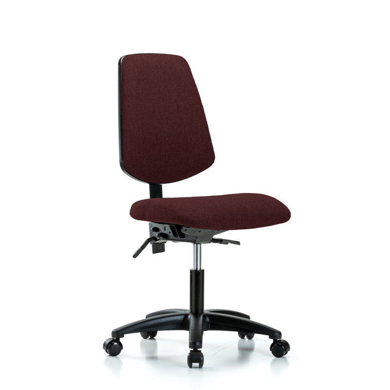 Task Chair, Burgundy, Casters