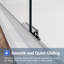  Porte de douche réversible double coulissante avec verre trempé transparent de 6 mm de largeur, l 60 po x H 72 po-101945236-108648825