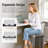 Forsyth 24" Light Gray Counter Stool with Upholstered Faux Leather and Black Metal Frame-773020603