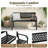 47 in. Black Iron Outdoor Bench-1686392435