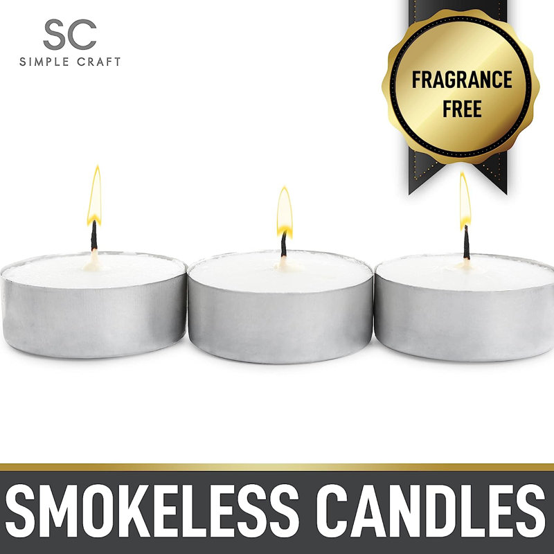 Simple Craft Tea Lights Candles - Unscented Pack, 150