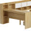 Lit de jour simple en L avec options de rangement - blanc naturel fonctionnel