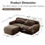 2 en forme de L chocolat, tissu doux, éponge 32d haute densité, sans assemblage, conception ergonomique, base antidérapante, coussins décoratifs, mousse de résilience, antidérapant, couleur