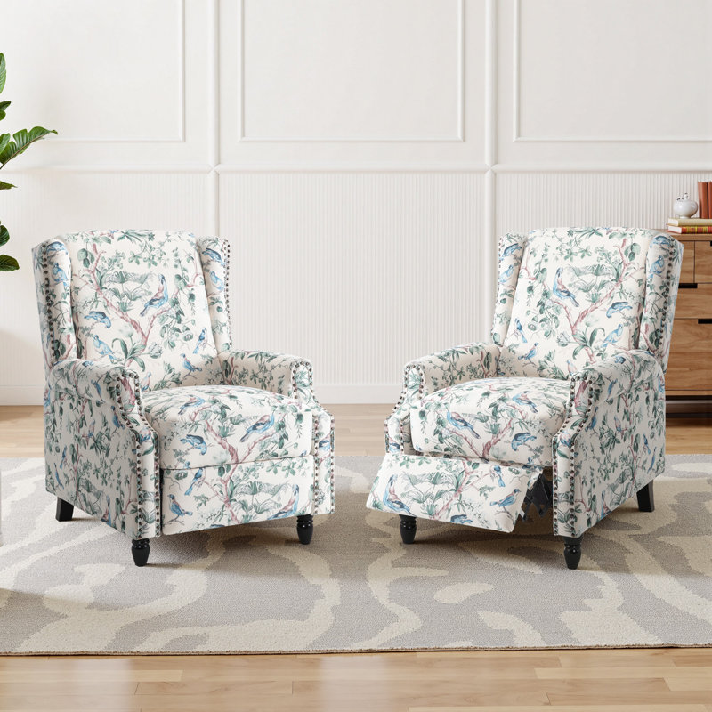 29.13cm Wide Standard Recliner, Blue Bird