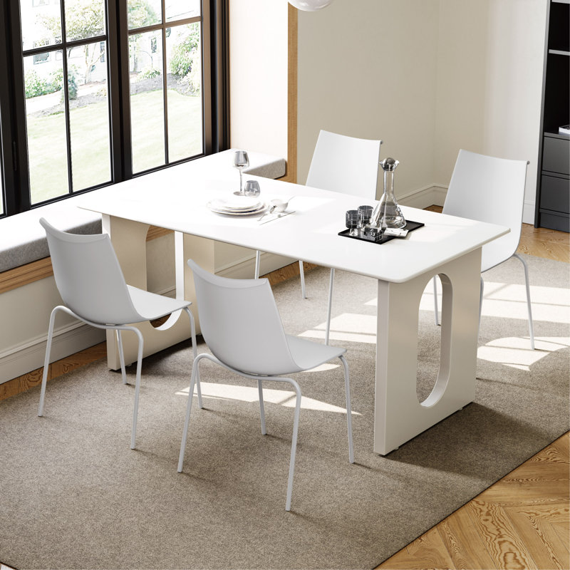 Stackable Dining Chairs, White