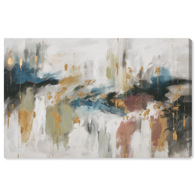 «Downpour of Gold Boho Decor», reproduction d'art sur toile par Art Remedy