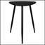 Table de bout triangulaire en bois massif Xander avec pieds évasés, parfaite pour les espaces de vie modernes et élégants