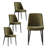 Modern 5-Piece Round Dining Set With Pedestal Base Table And Upholstered Side Chairs-1504380177