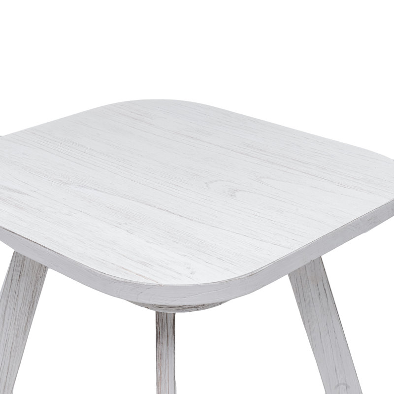 Surfside - Table de chevet - Finition blanc patiné, H 24 po x l 20 po x P 22 po